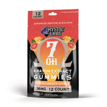 7OH Citrus & Berry Gummies 36mg 7-Hydroxymitragynine Mystic Labs
