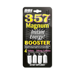 357 Magnum Booster Instant Energy 200mg Caffeine Tablets 4ct