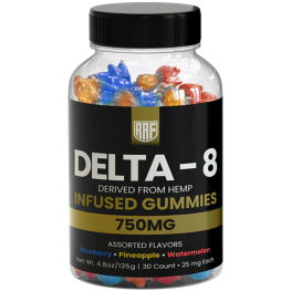 Delta 8 Infused Gummies 750mg Hemp Extract Swole CBD RAF 30Ct