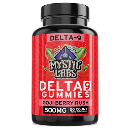Delta 9 THC Gummies 500mg Mystic Labs Best Gummy Flavors 50ct