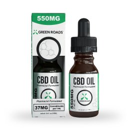 CBD Oil Green Roads 37mg Cannabidiol per Drop for Pain 550mg