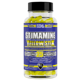 Stimamine Yellow Stix IDL 25mg Ephedra Fat Burning Energy Pills