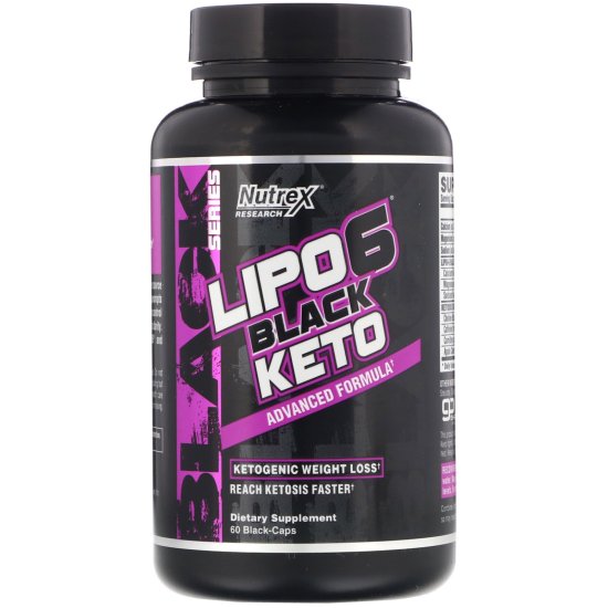Lipo-6 Black Keto Advanced Formula Ketogenic Diet Weight Loss 60