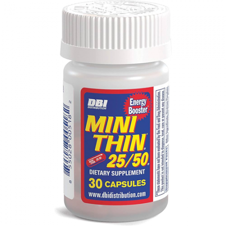 Mini Thin 25/50 200mg Caffeine Pills 30ct