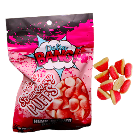Strawberry Puffs Delta-8 THC Gummy 600mg Strawberry Puffs Delta-8 THC Gummy 600mg