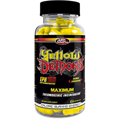 Yellow Demons 150 EPH ASL Thermogenic Belly Fat Burner 100ct