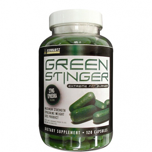 Green Stinger Ephedra Fat Burner Pills Schwartz Labs 120ct - Click Image to Close