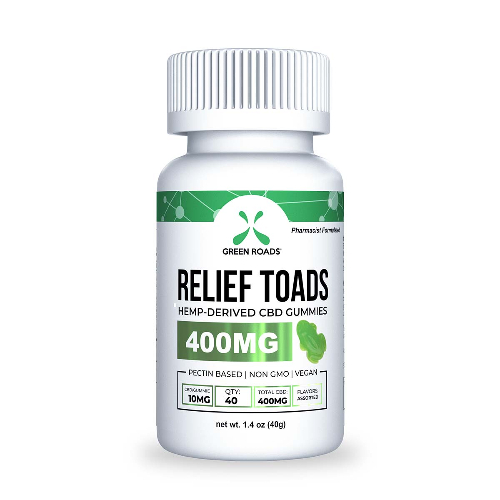 Relief Toads Green Roads 10mg CBD Gummies for Stress 40ct