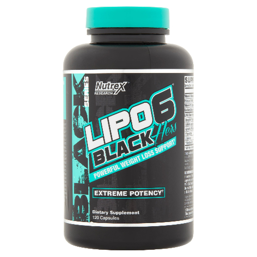 Lipo-6 Black Hers 120C Nutrex Powerful Weight Loss Support Women