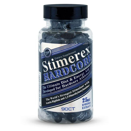 Stimerex Hardcore 25mg Ephedra 200mg PEA Alkaloids 90ct - Click Image to Close