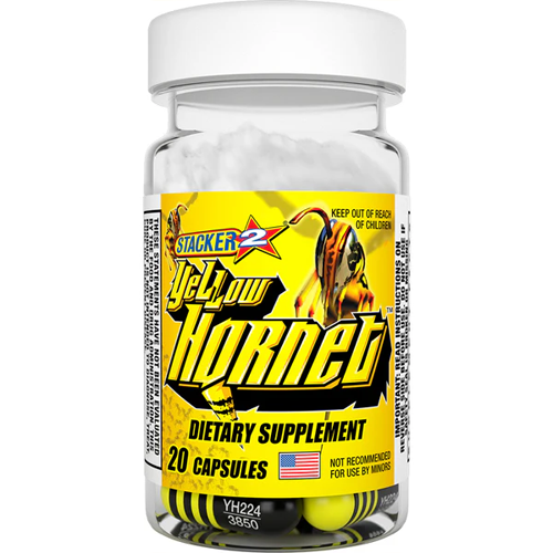 Yellow Hornet Stacker 2 300mg Caffeine Pills 20ct